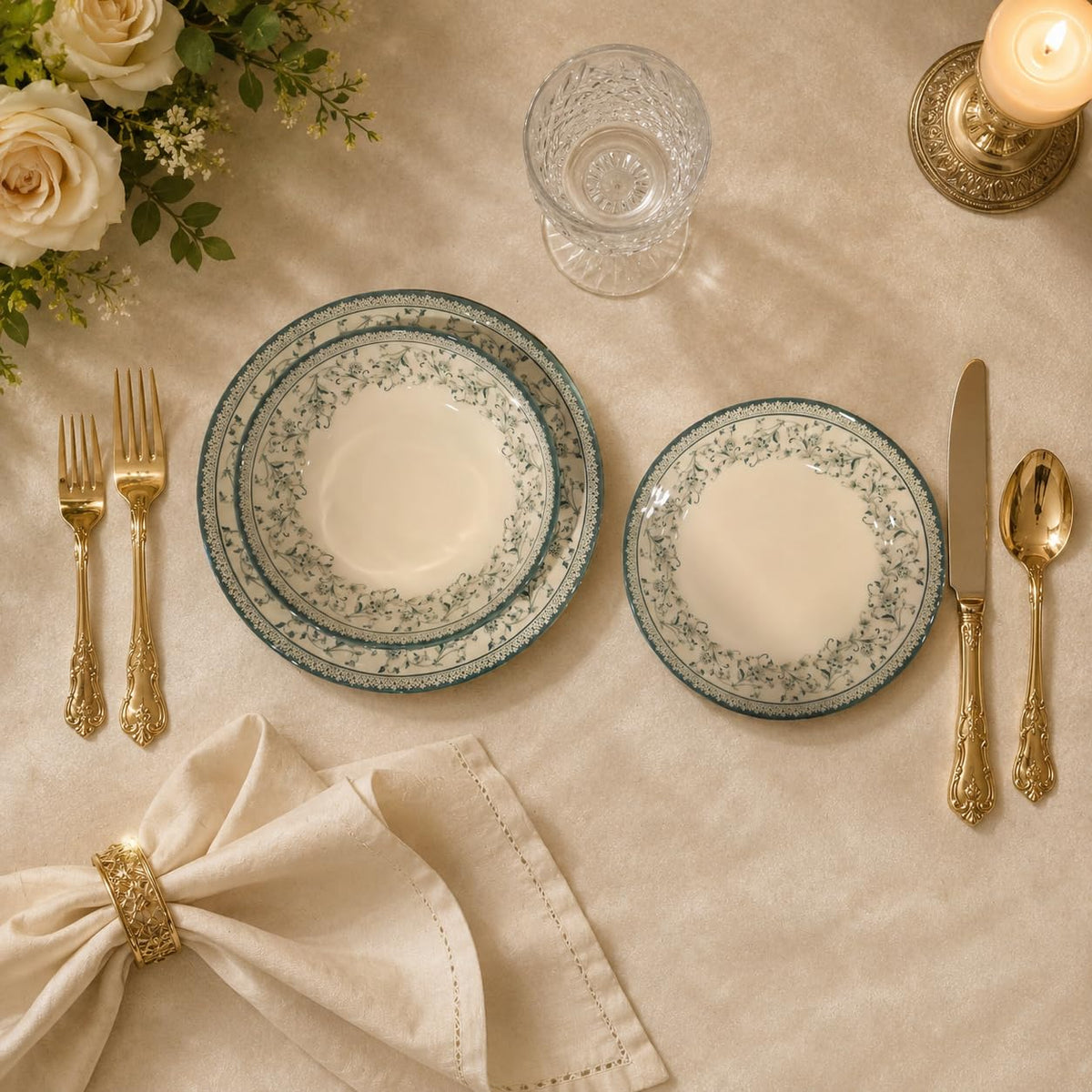 12-Piece Porcelain Dinnerware Set for 4 J73373