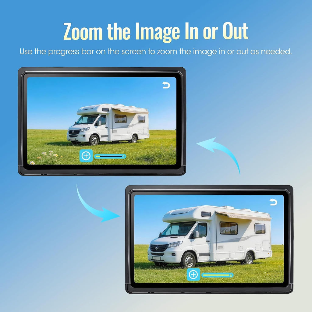 7" Wireless Backup Camera System with DVR Split Screen Monitor V27037