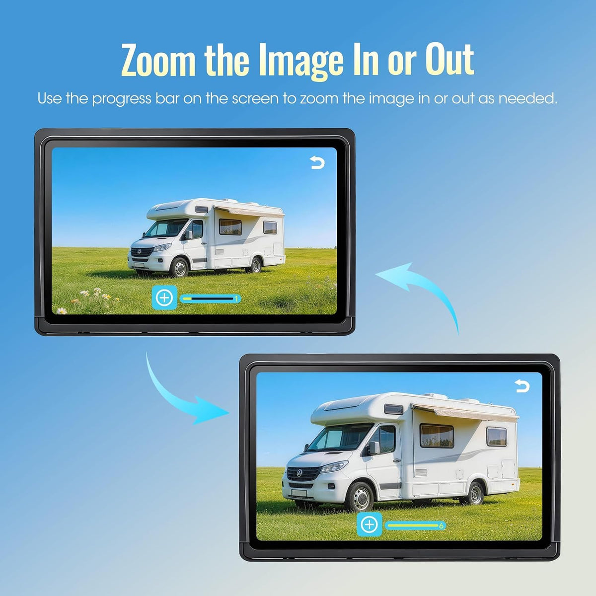 7" Wireless Backup Camera System with DVR Split Screen Monitor V27037