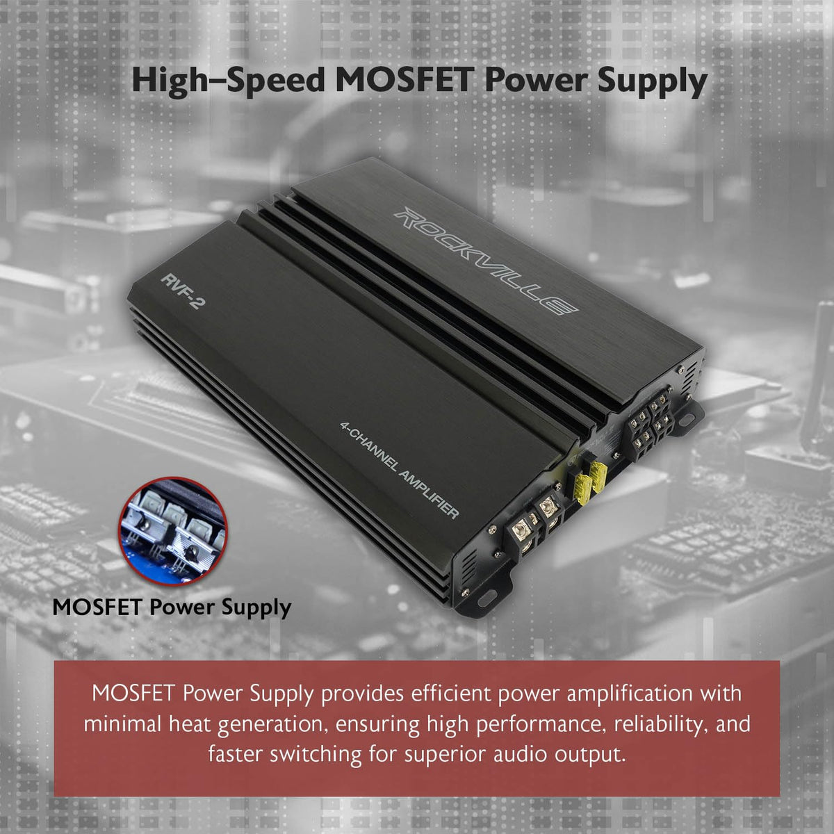 4 Channel Car Stereo Amplifier F5167