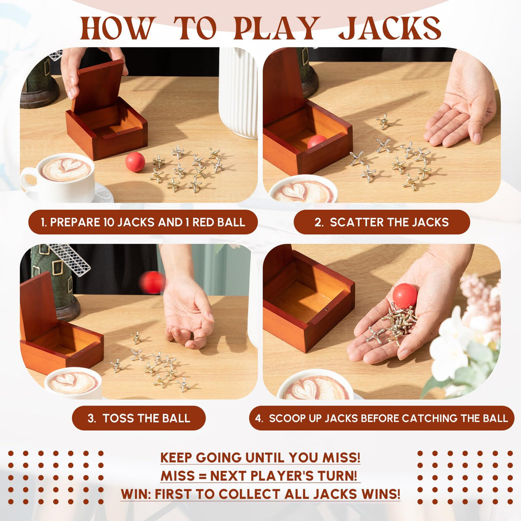 Metal Jacks Game with Balls W817209