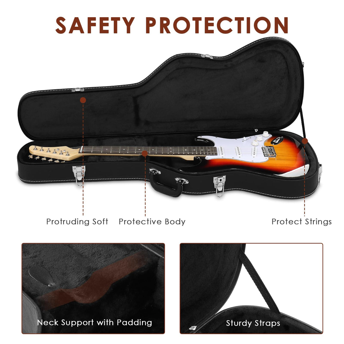 39-Inch Electric Guitar Hard Case F75454