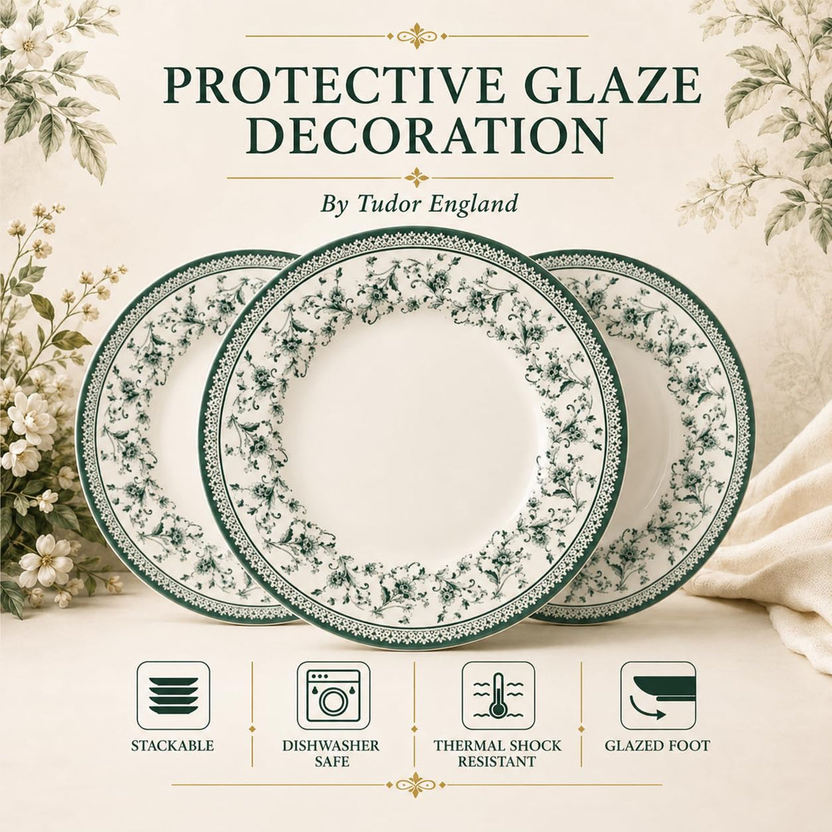 12-Piece Porcelain Dinnerware Set for 4 J73373