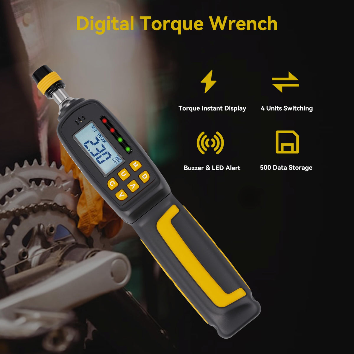 Digital Torque Screwdriver Set, 1/4" Drive, 38-Piece L57679