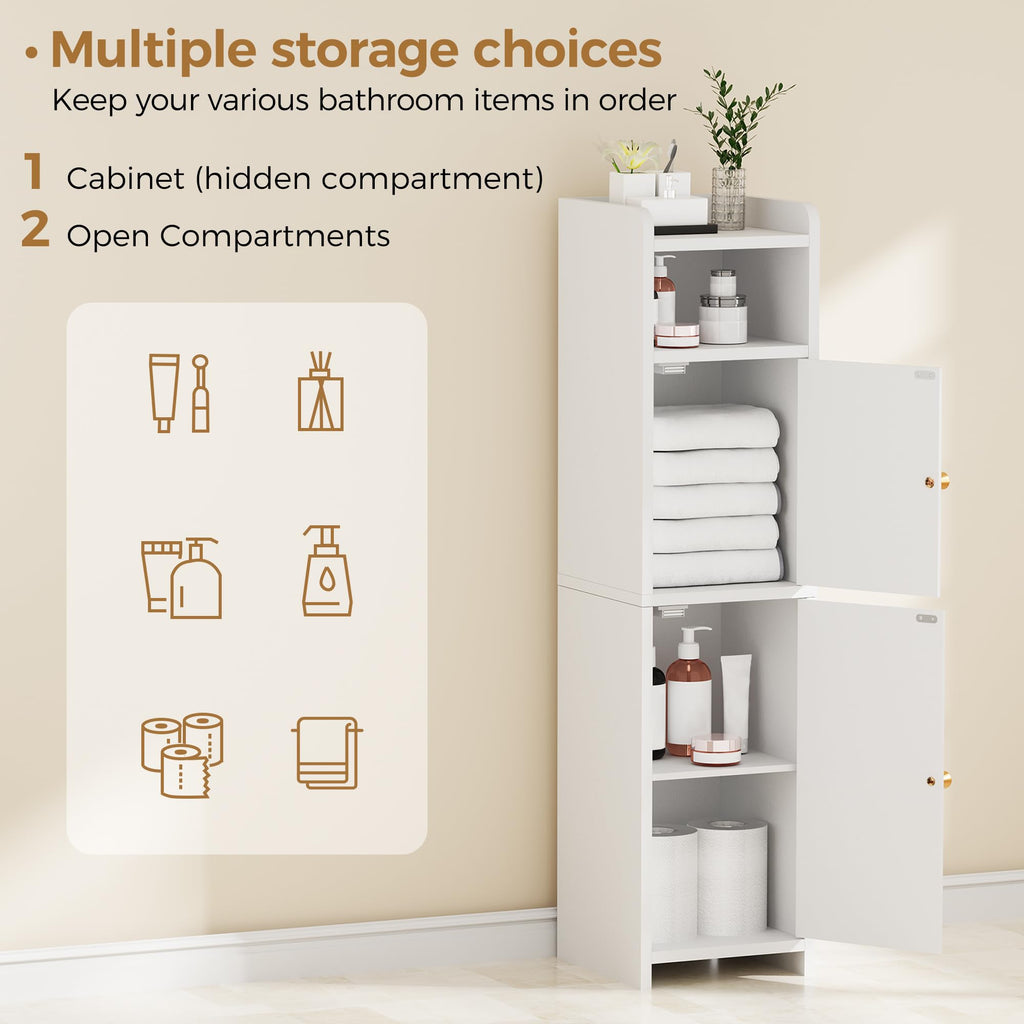 Small 2 Doors Narrow Bathroom Storage Cabinet N3121
