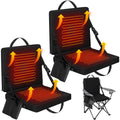 2 Pcs Portable Foldable Heated Seat Cushion USB Powered 3 Mode Adjustable Pad with Pocket B569213