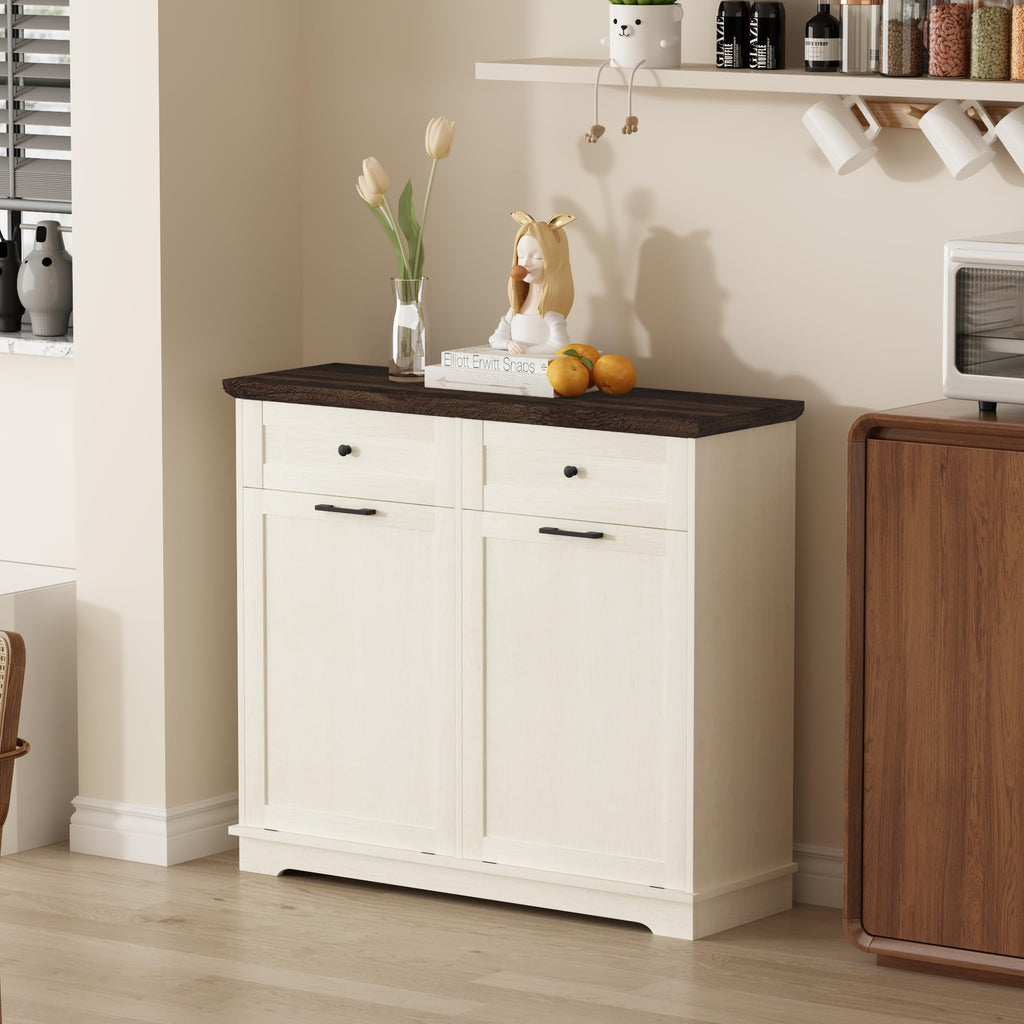 20 Gallon Wood Trash Can Cabinet Z995