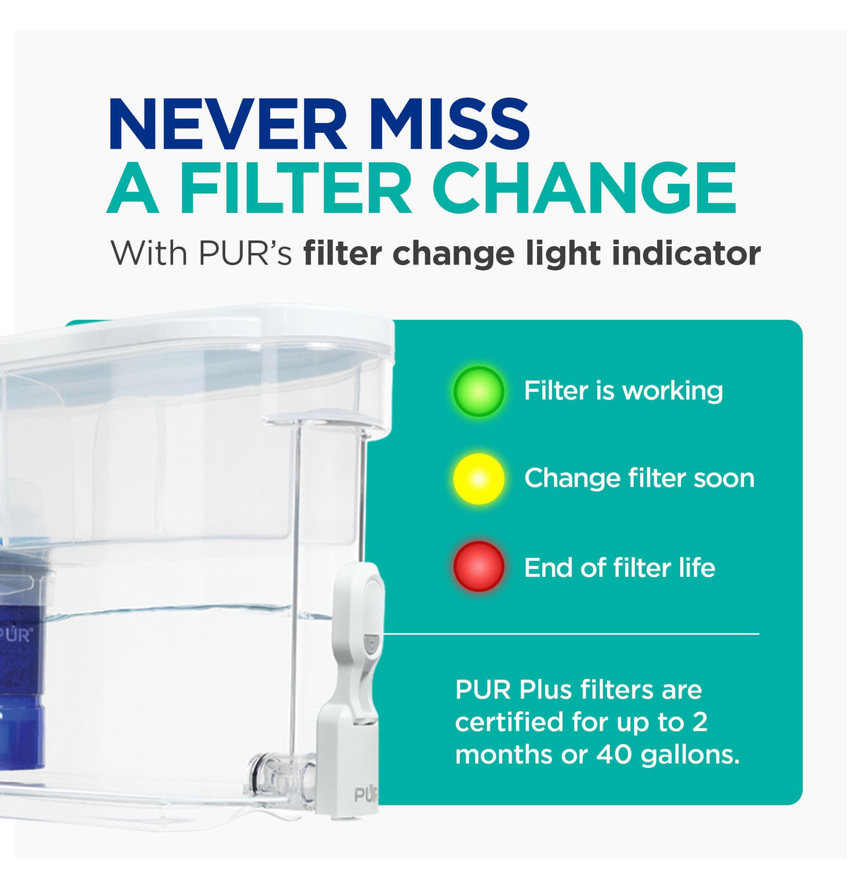 White Water Filter Dispenser with Filter X235514