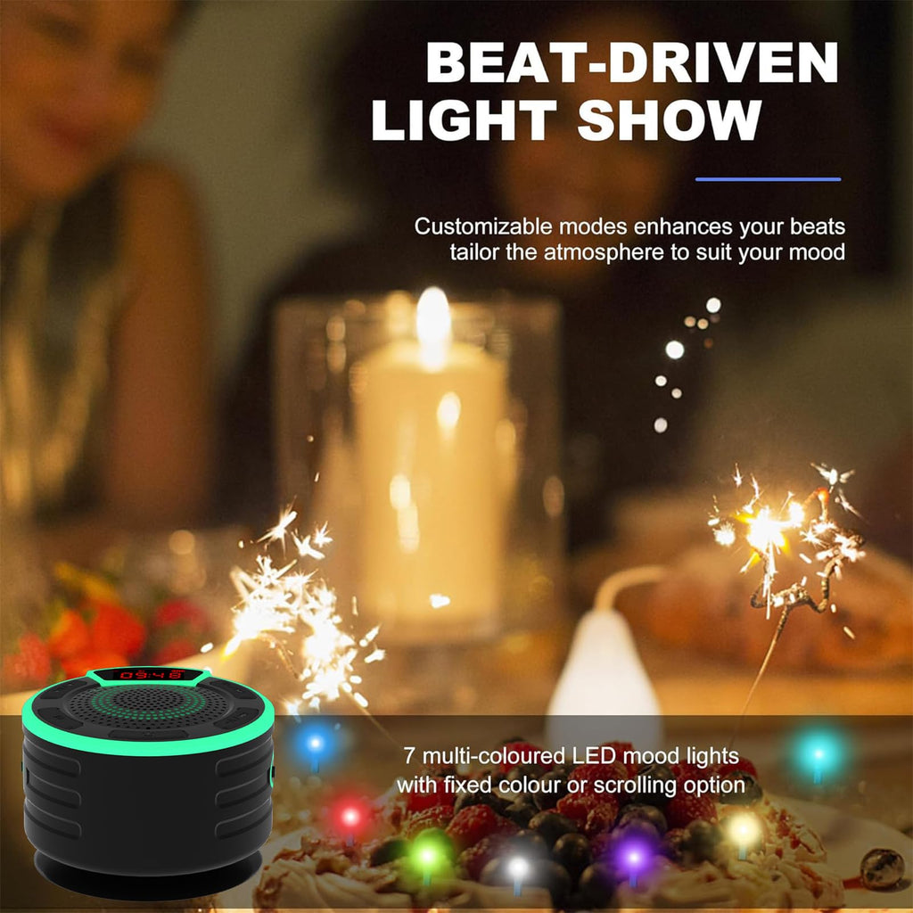 IPX7 Waterproof Portable Bluetooth Speaker with Suction Cup S855