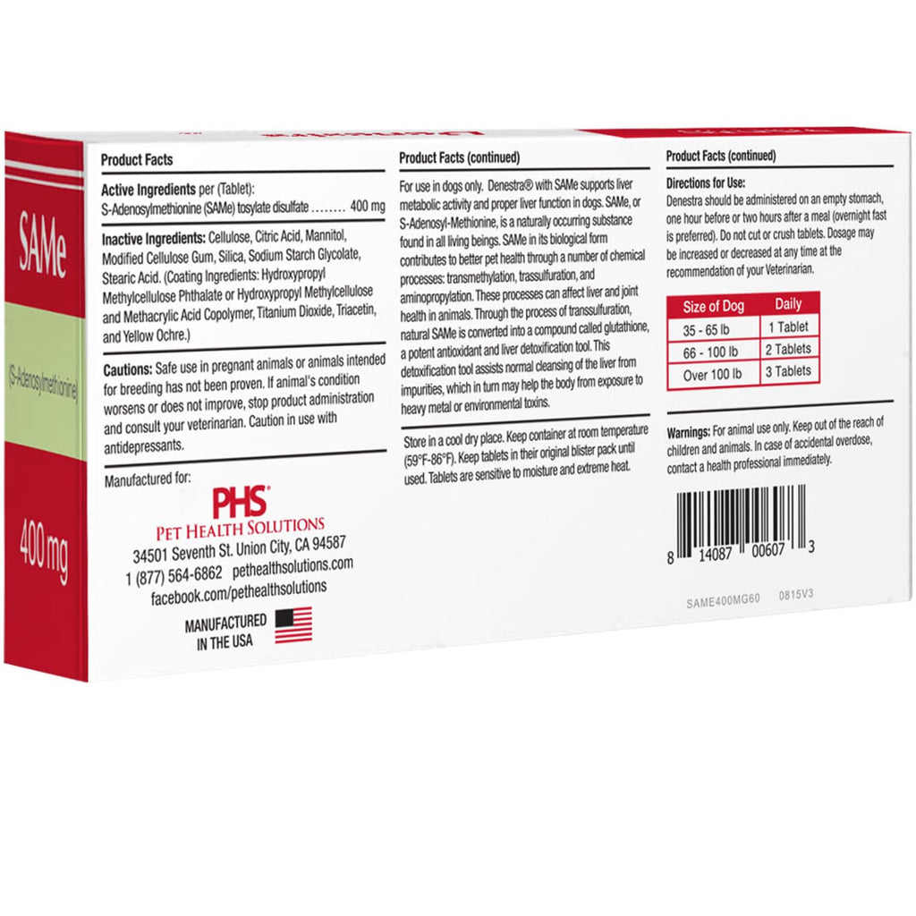 180 Tablets 400 mg S-Adenosyl-L-Methionine X73843