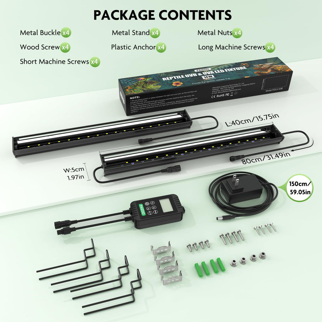 UVB LED Reptile Light Kit H383