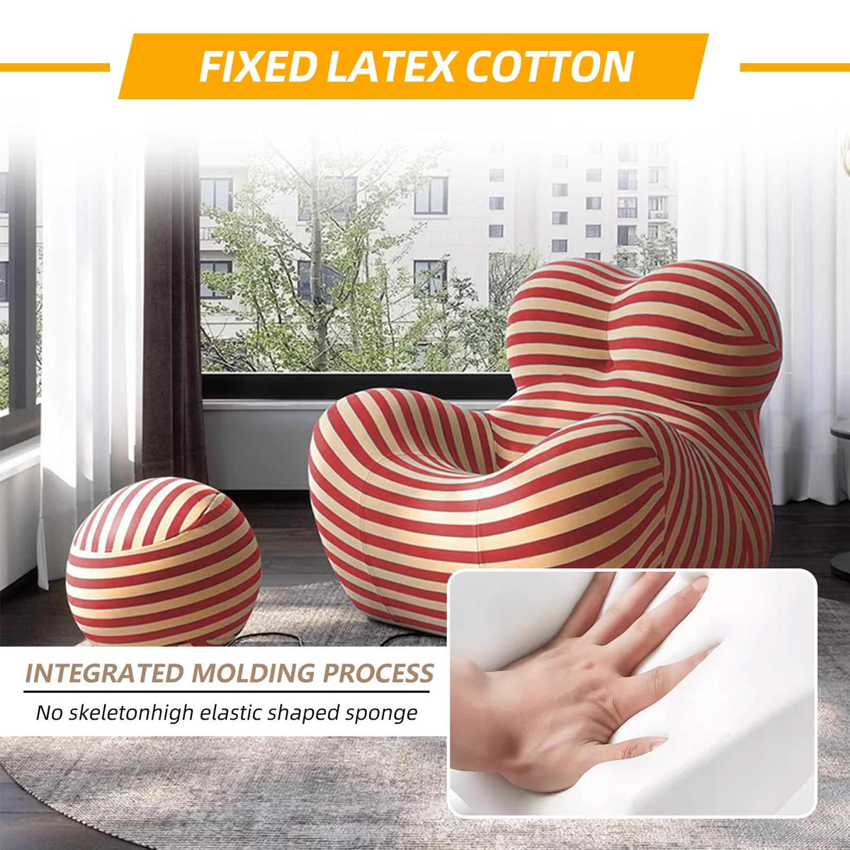 Memory Foam Bean Bag Chair with Filler Included D898