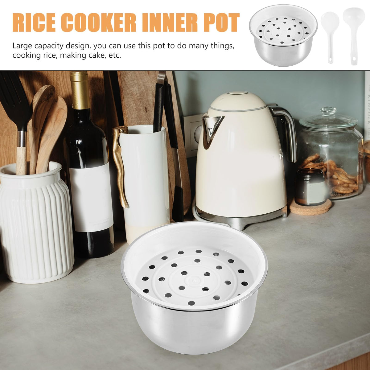 3L Stainless Steel Non-Stick Rice Cooker Inner Pot M25201