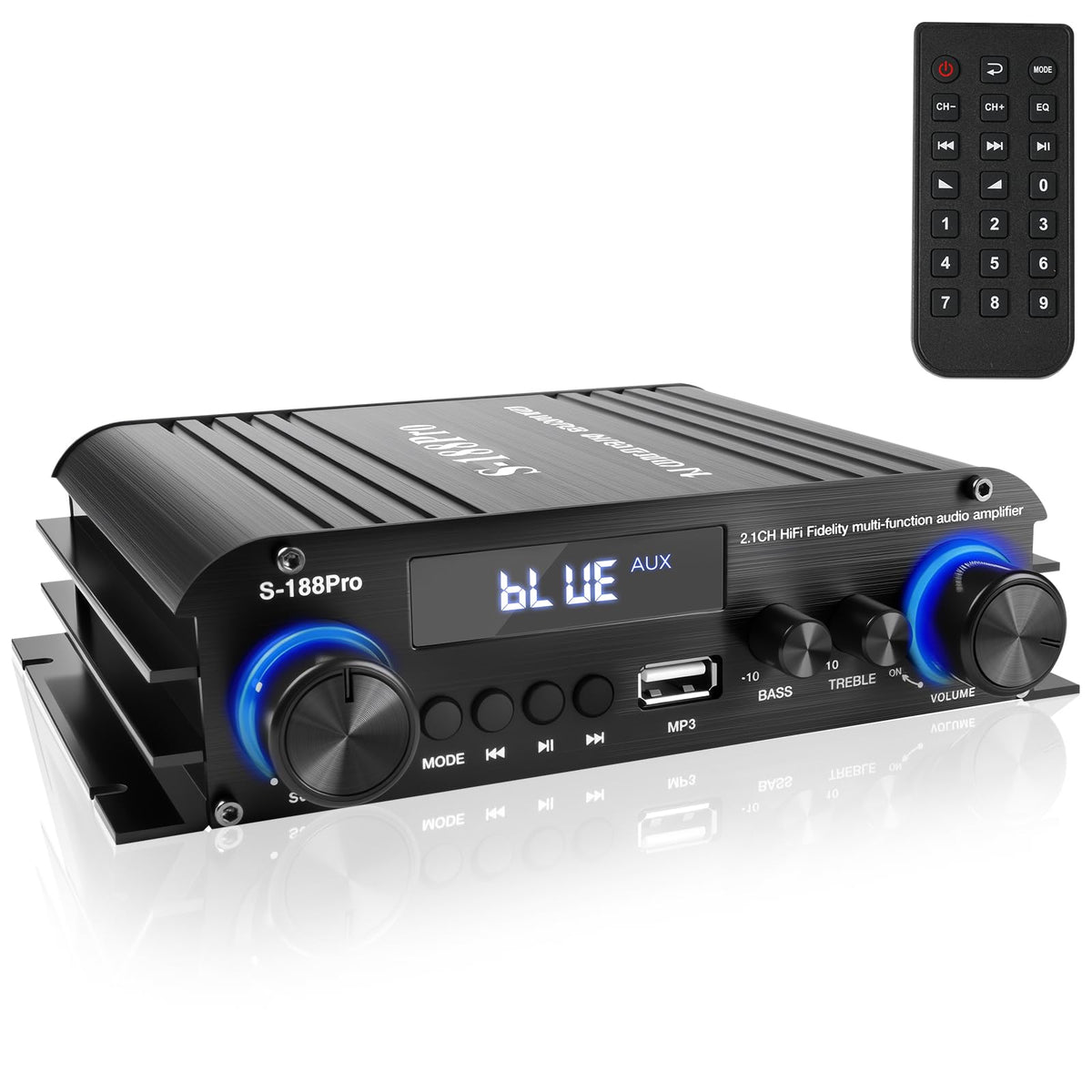 2.1 Channel Stereo Audio Amplifier Bluetooth 5.0 with Remote D325