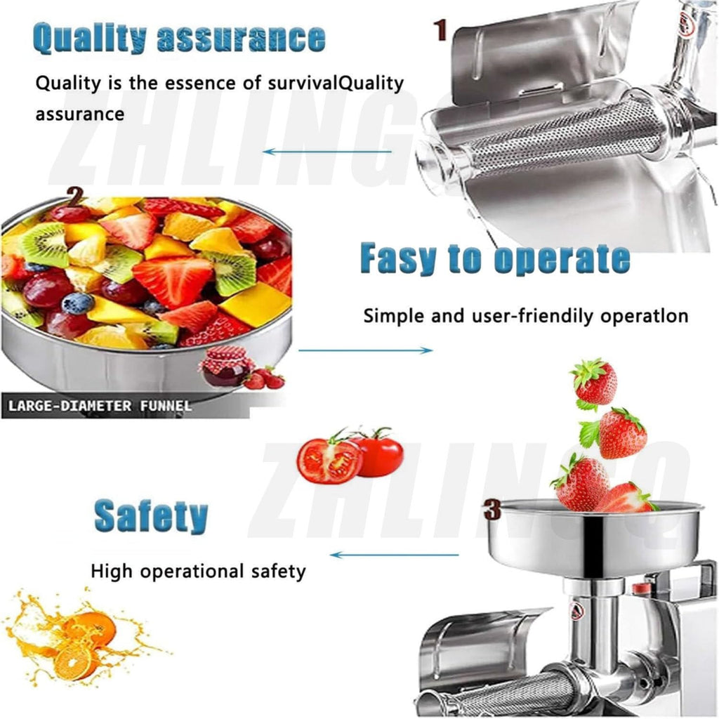 Commercial Electric Stainless Steel Tomato Strainer 150kg/h R4574