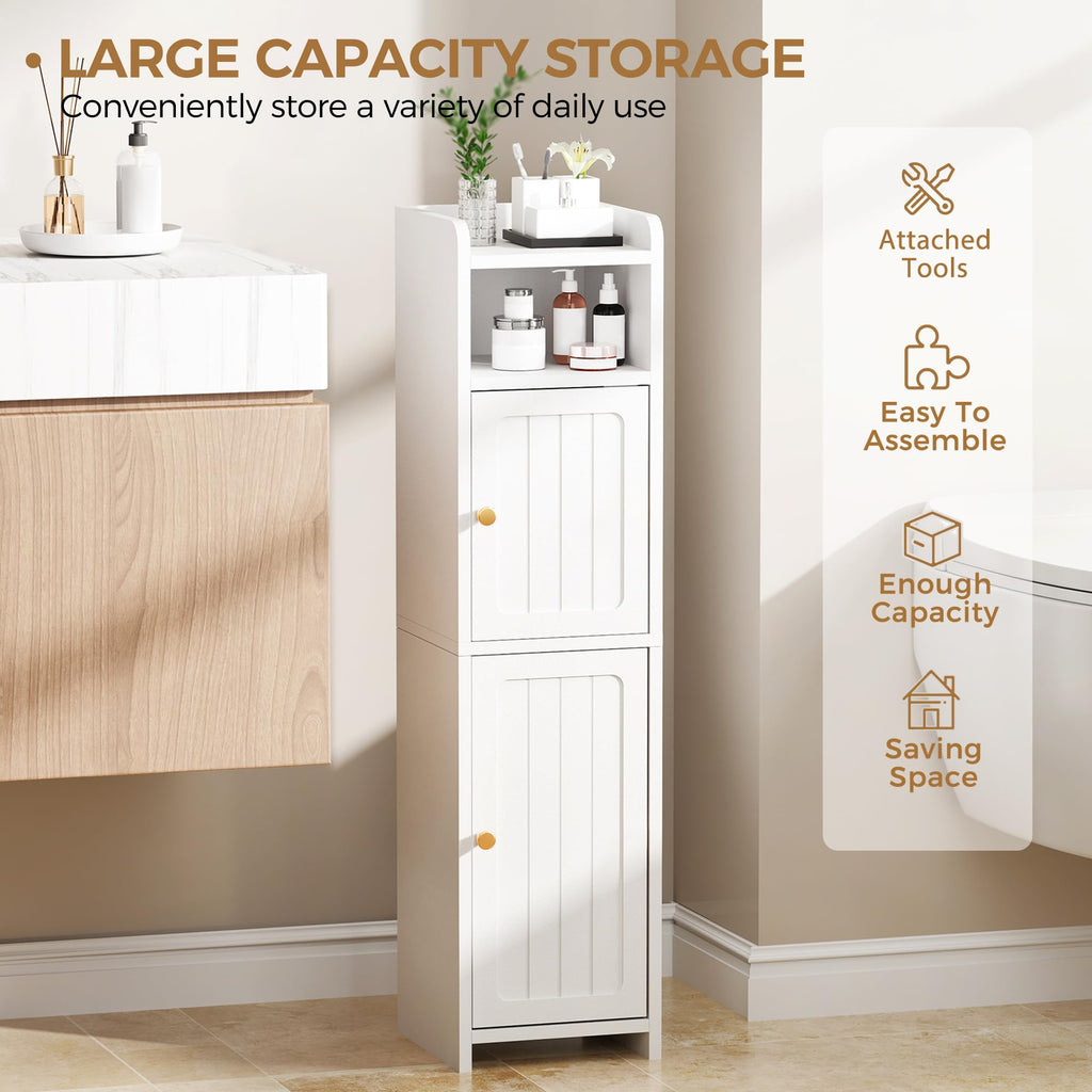 Small 2 Doors Narrow Bathroom Storage Cabinet N3121