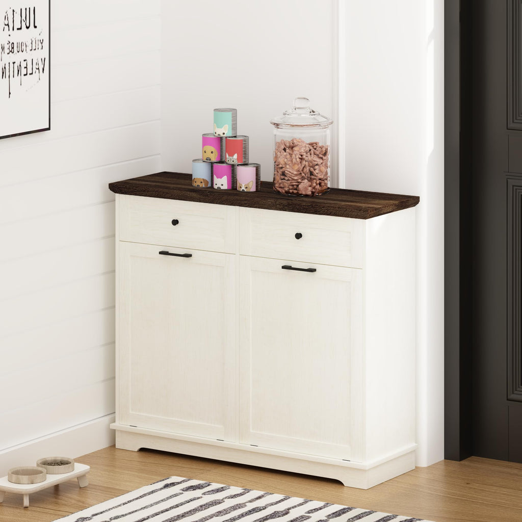 20 Gallon Wood Trash Can Cabinet Z995