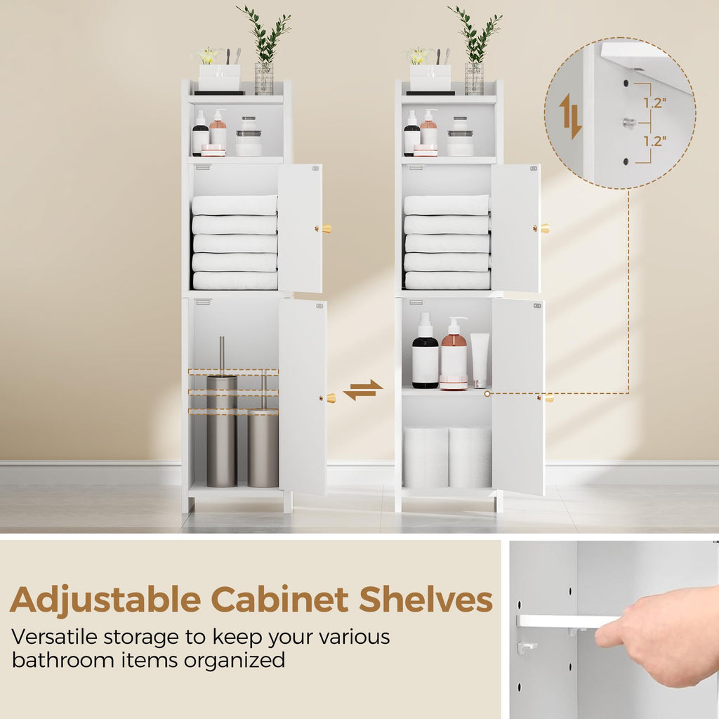 Small 2 Doors Narrow Bathroom Storage Cabinet N3121