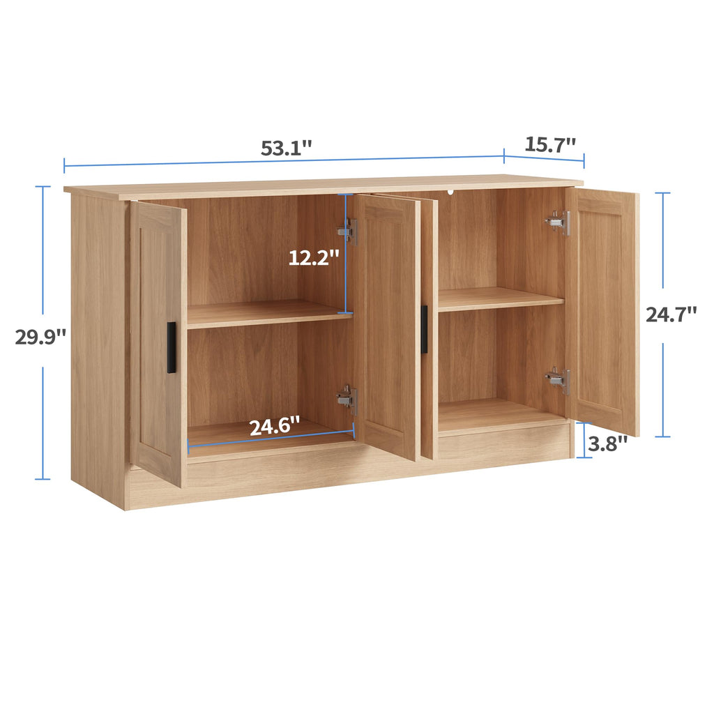 53" Oak Buffet Cabinet with Storage S7140