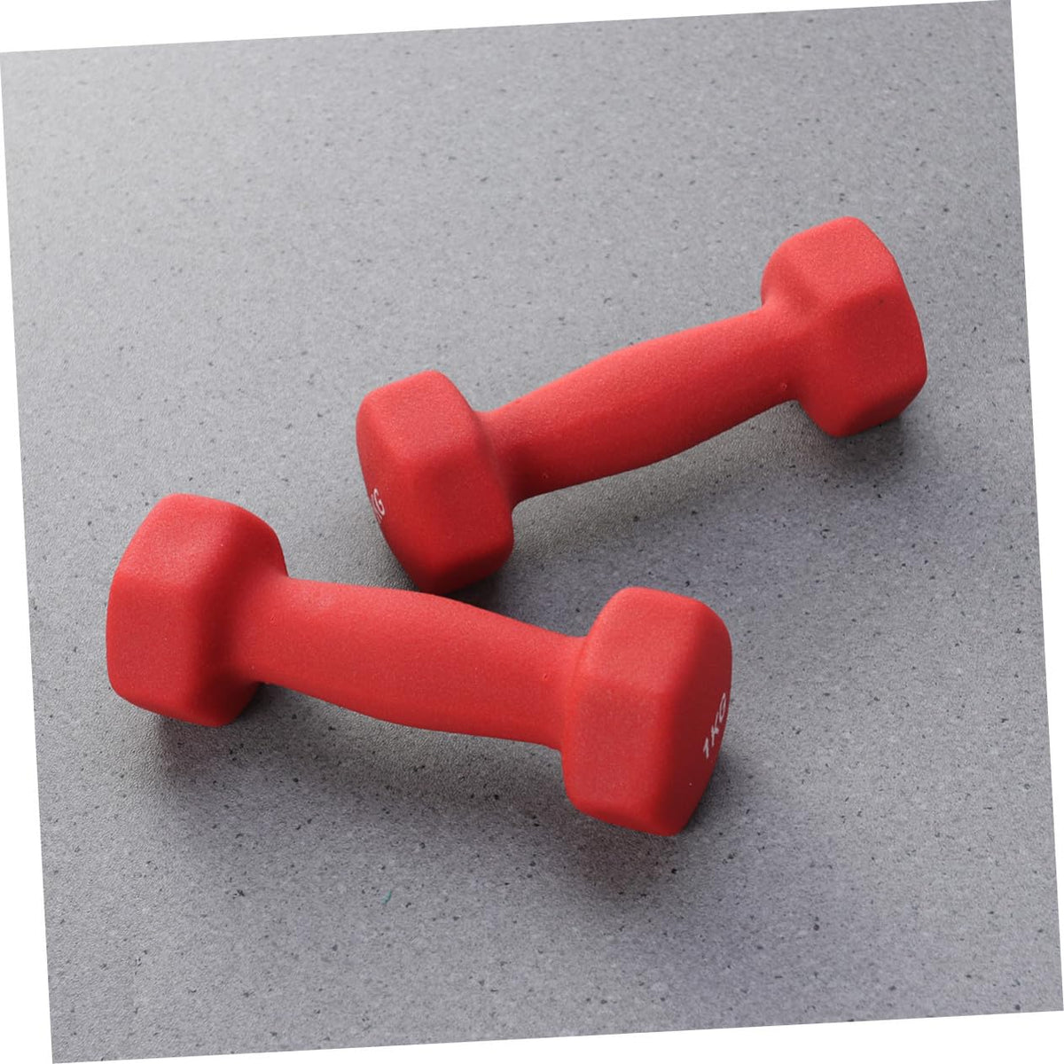 Ergonomic Hexagonal Neoprene Coated Dumbbells Red Z8117