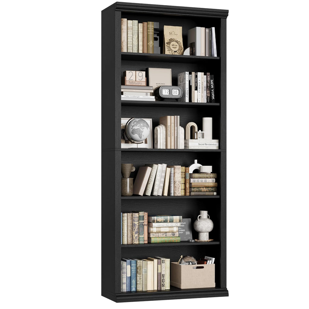 Black Tall Bookshelf W89114