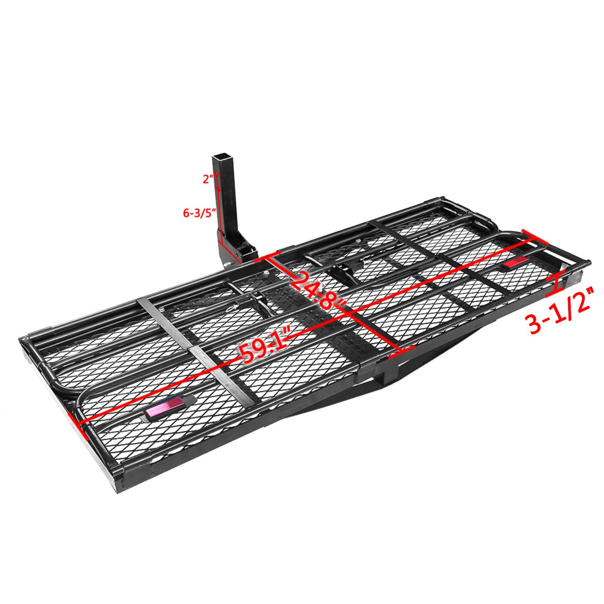 Heavy Duty Folding Hitch Mount Cargo Carrier 60" x 24" x 14.4" I908