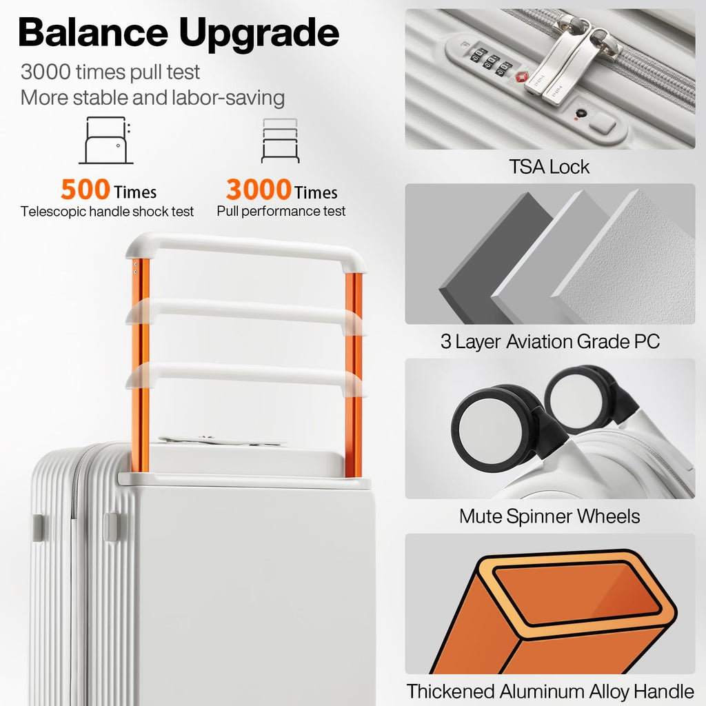 Carry On Luggage with Spinner Wheels & TSA Lock, 20 Inch J70950