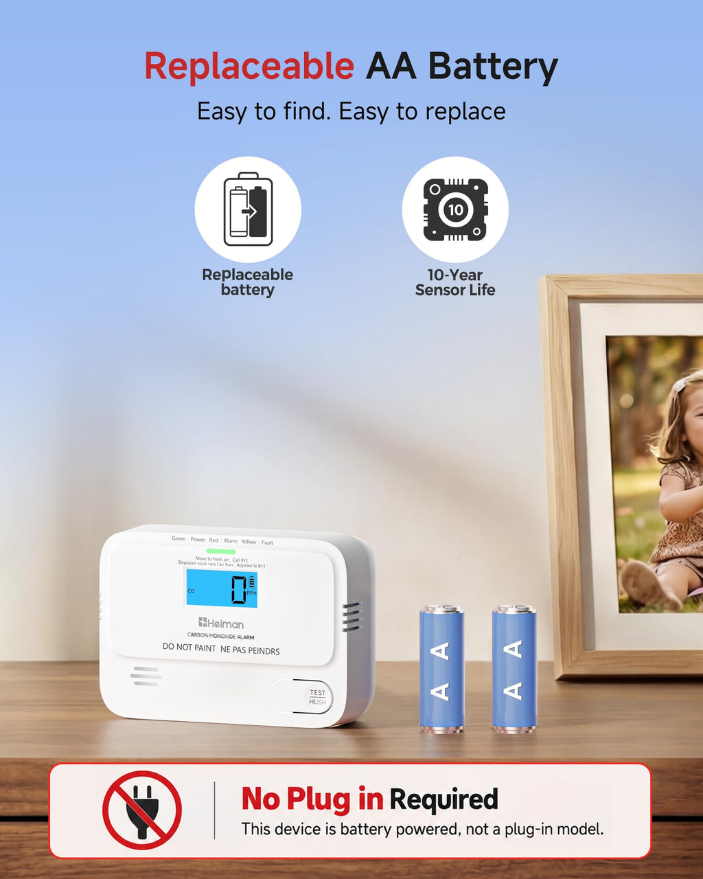 Carbon Monoxide Detectors 3 Pack V4725