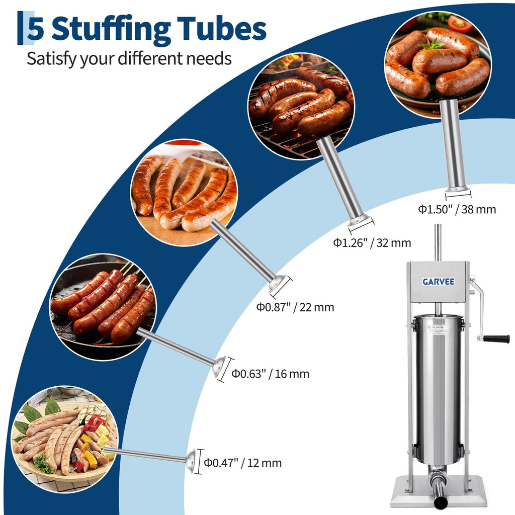 7L Stainless Steel Manual Sausage Stuffer C155