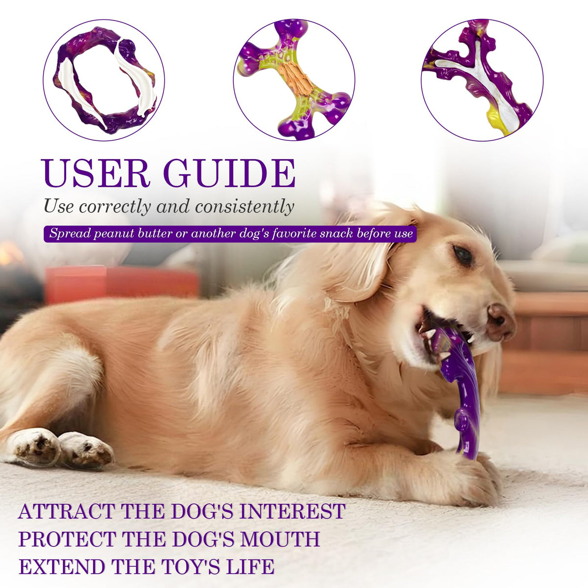 Tough Dog Chew Toys 3 Pack for Large Dogs L4520