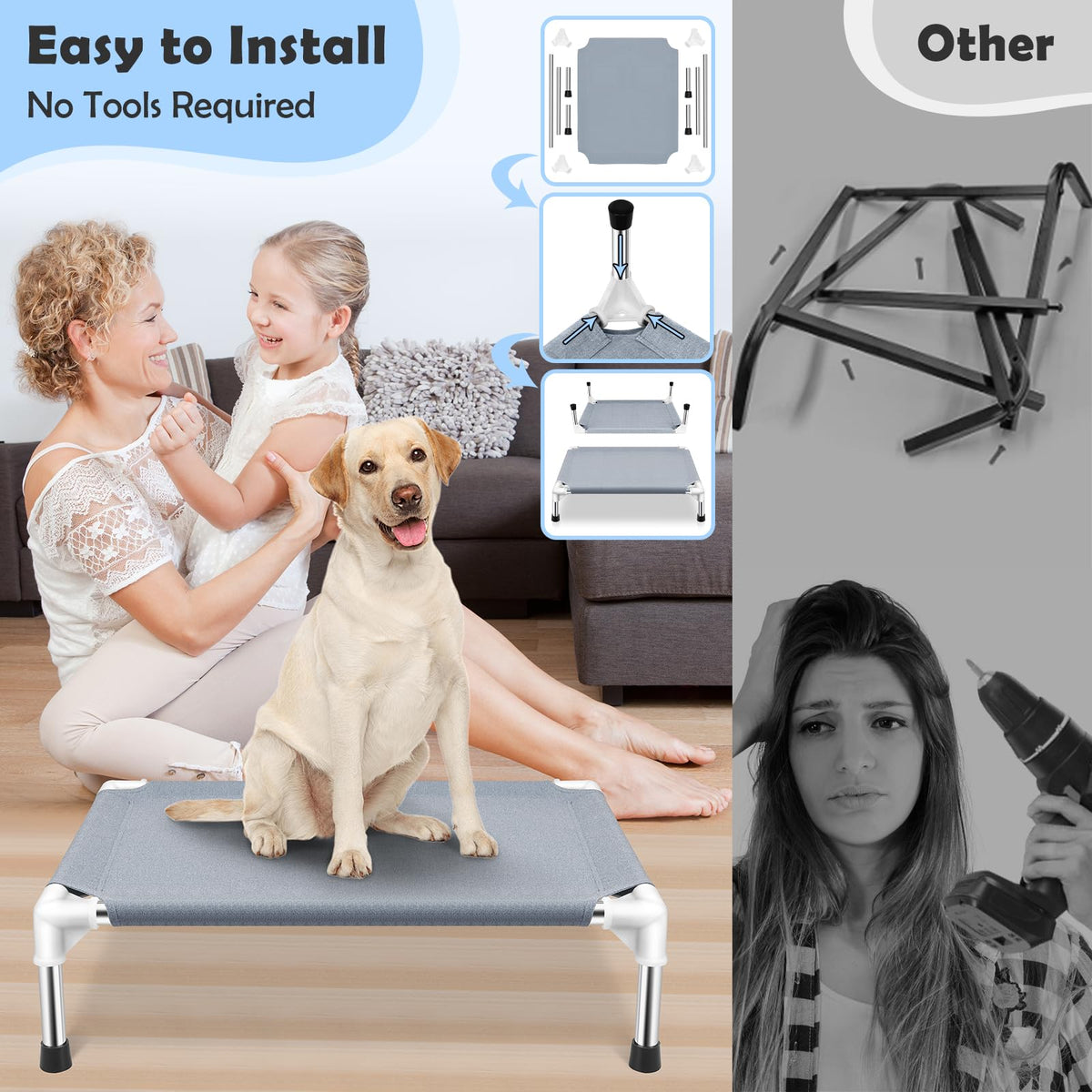 Elevated Raised Dog Bed J7641