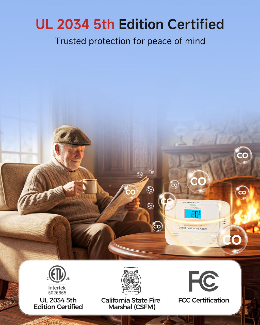 Carbon Monoxide Detectors 3 Pack V4725