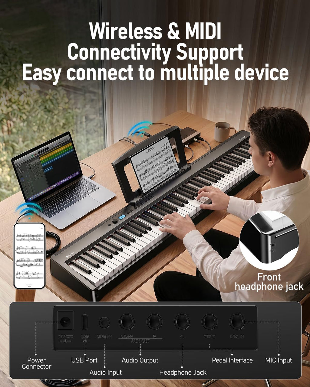 Folding 88-Key Weighted Digital Piano B9420