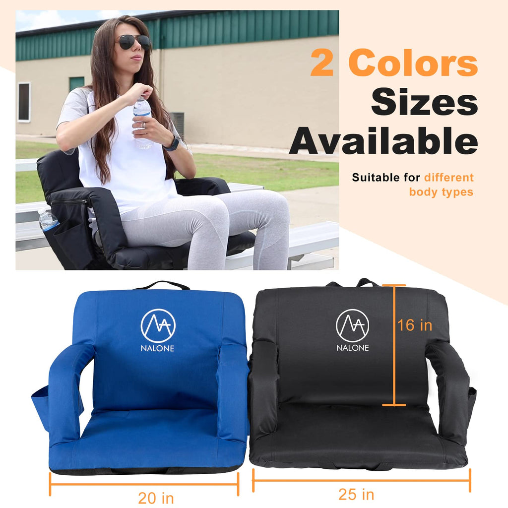 Folding Stadium Seat with Back Support and Armrests R33933