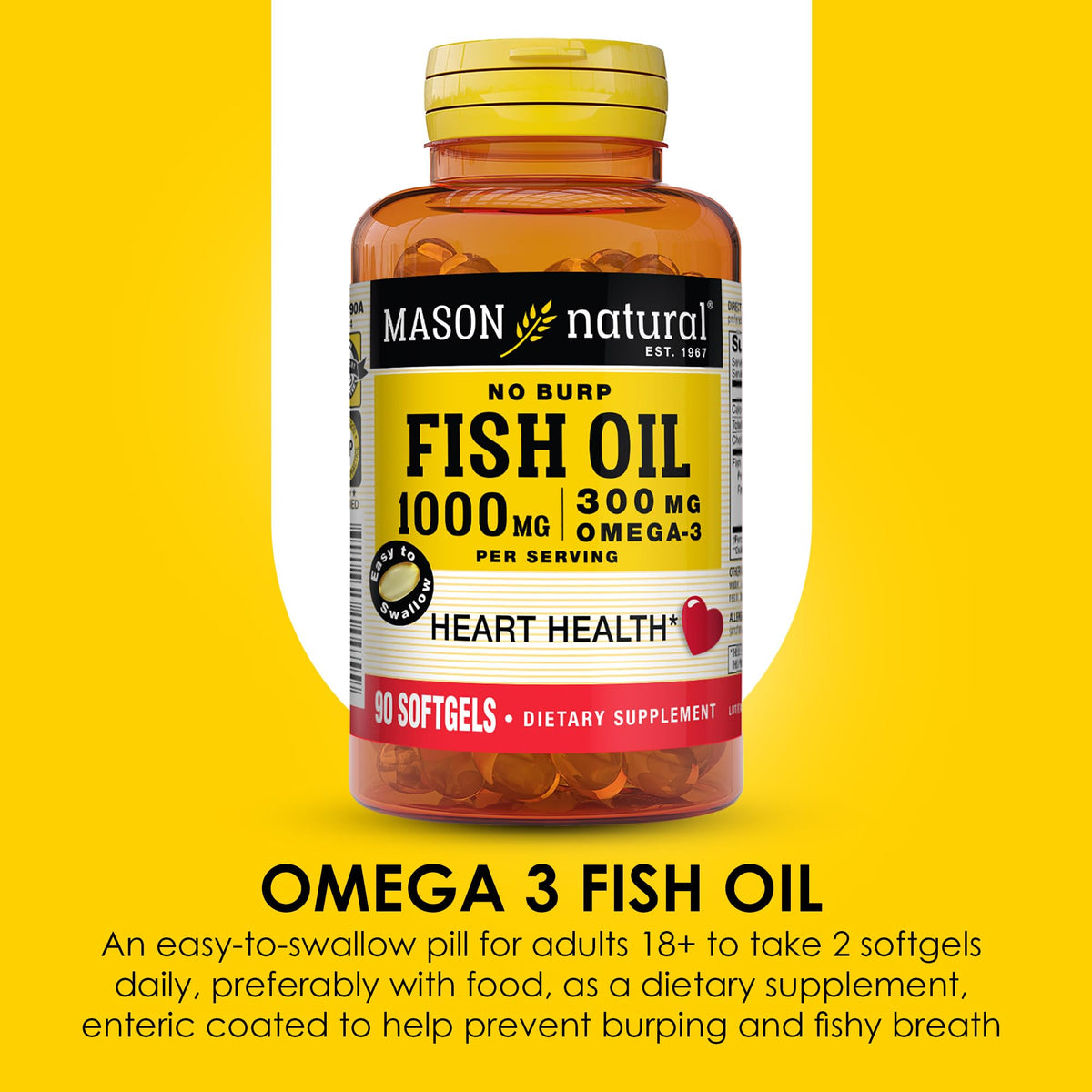 Omega 3 Fish Oil 1000mg 90 Softgels Z36522