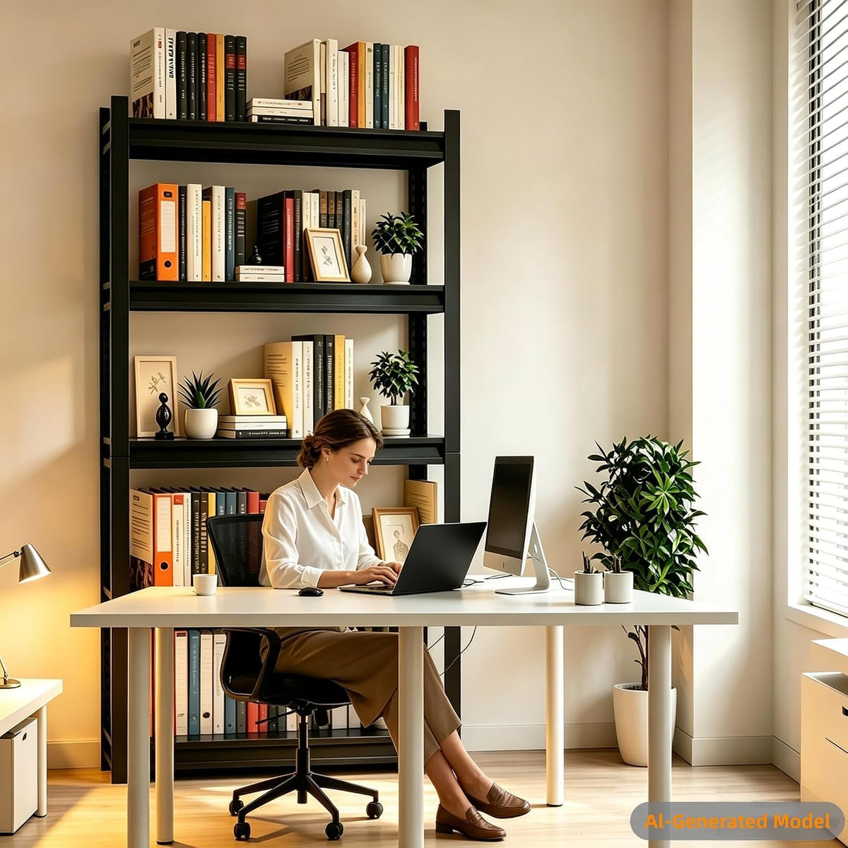 5 Tier Heavy Duty Metal Bookshelf C74733