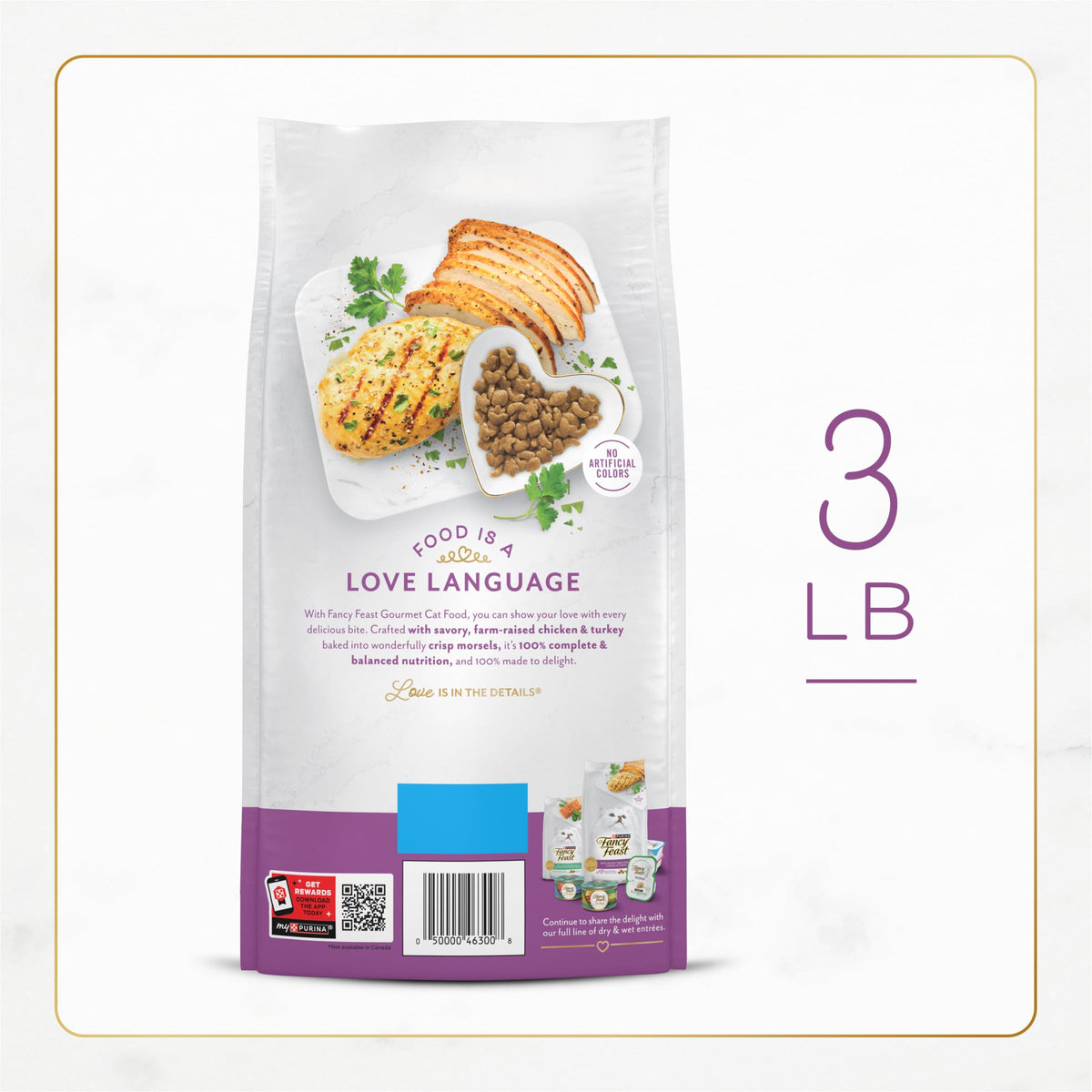 Chicken & Turkey Dry Cat Food 3lb Bag K16956