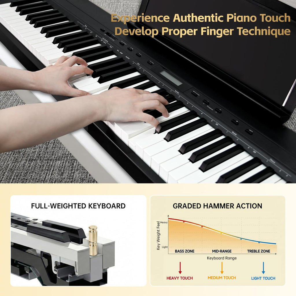 88 Key Weighted Digital Piano with Graded Hammer Action M311