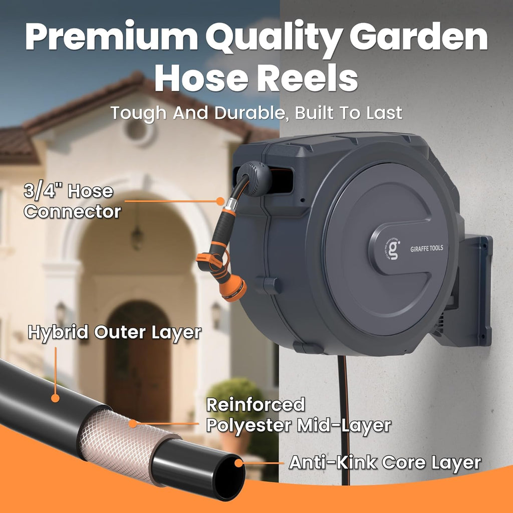 Retractable Garden Hose Reel 1/2" 100FT N666650