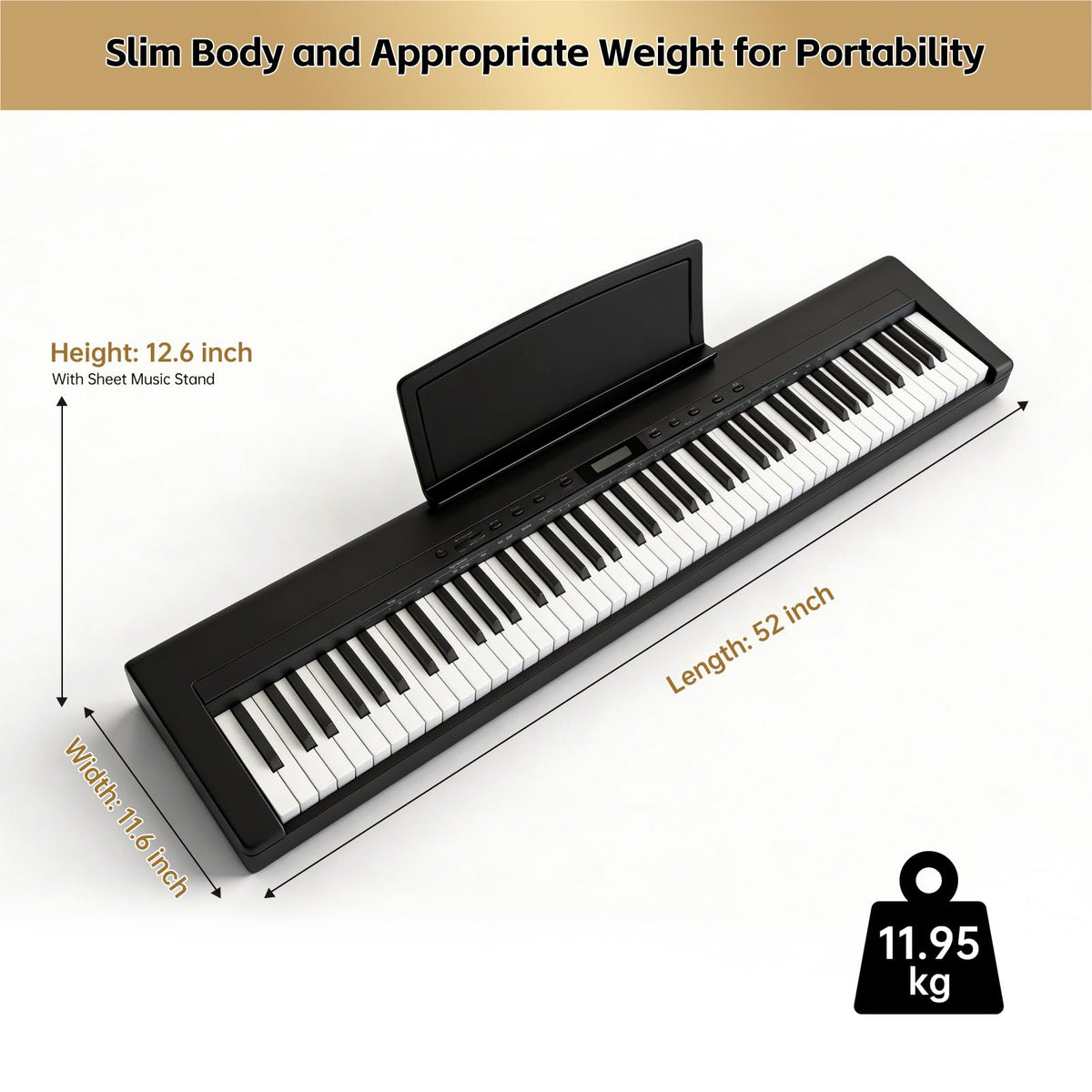 88 Key Weighted Digital Piano with Graded Hammer Action M311