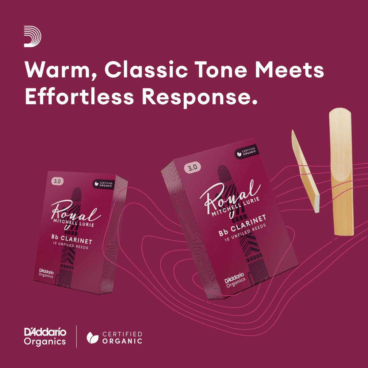 Bb Clarinet Reeds Strength 4.0, 10-Pack T162496