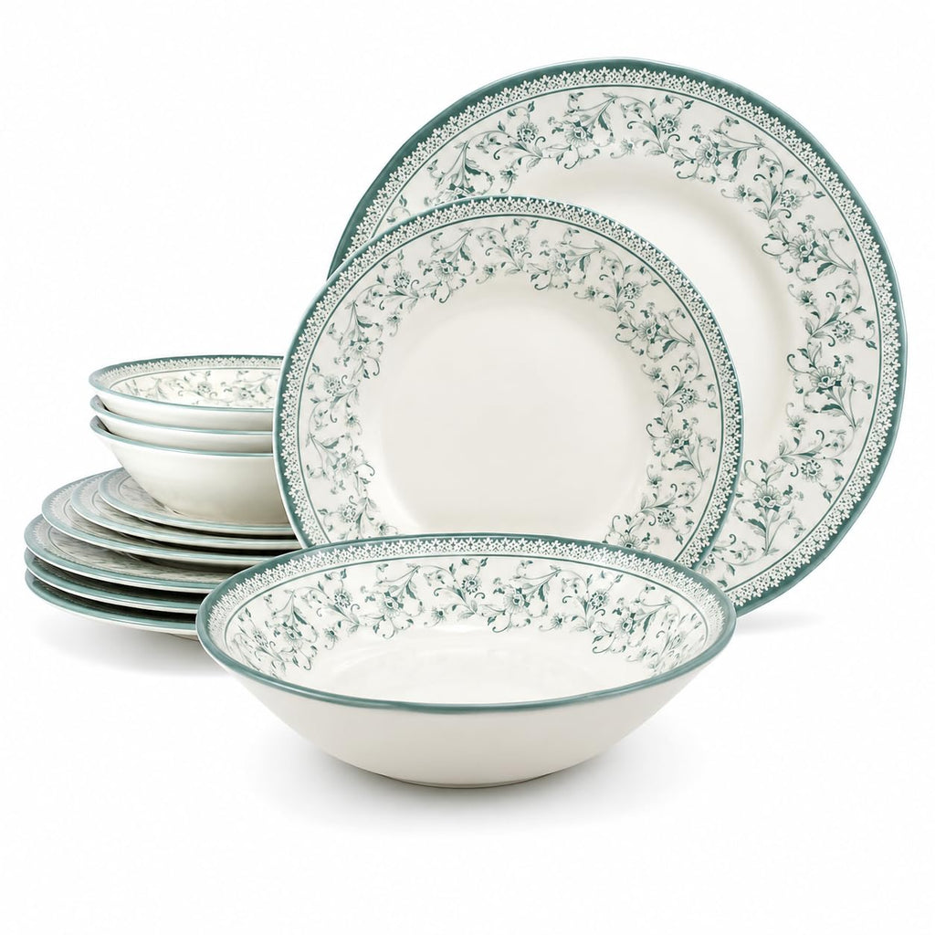 12-Piece Porcelain Dinnerware Set for 4 J73373