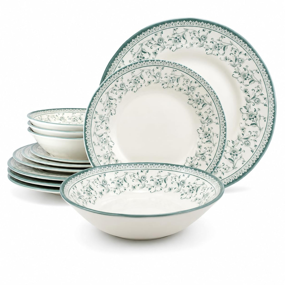 12-Piece Porcelain Dinnerware Set for 4 J73373