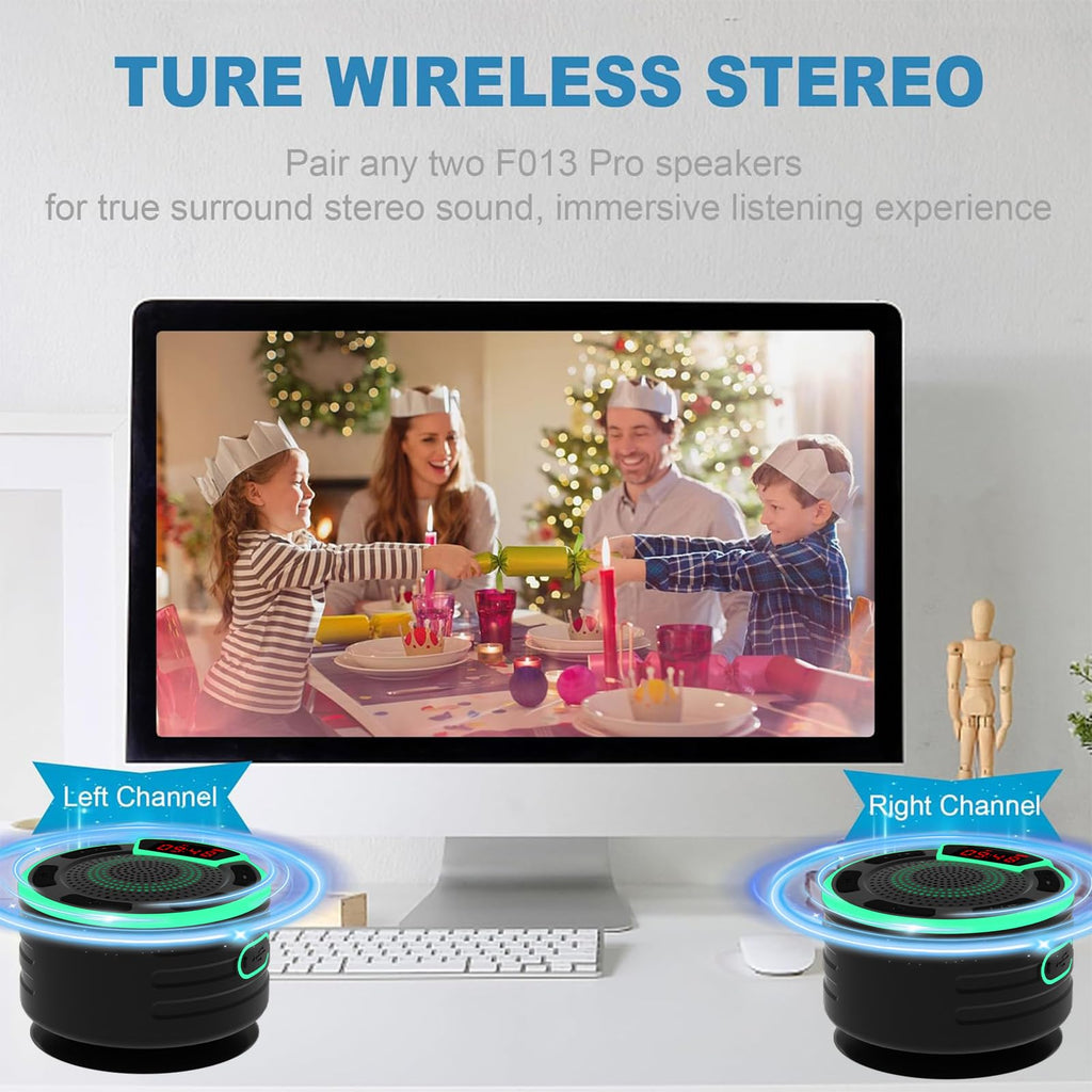 IPX7 Waterproof Portable Bluetooth Speaker with Suction Cup S855