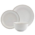 White 12 Piece Stoneware Dinnerware Set H3148