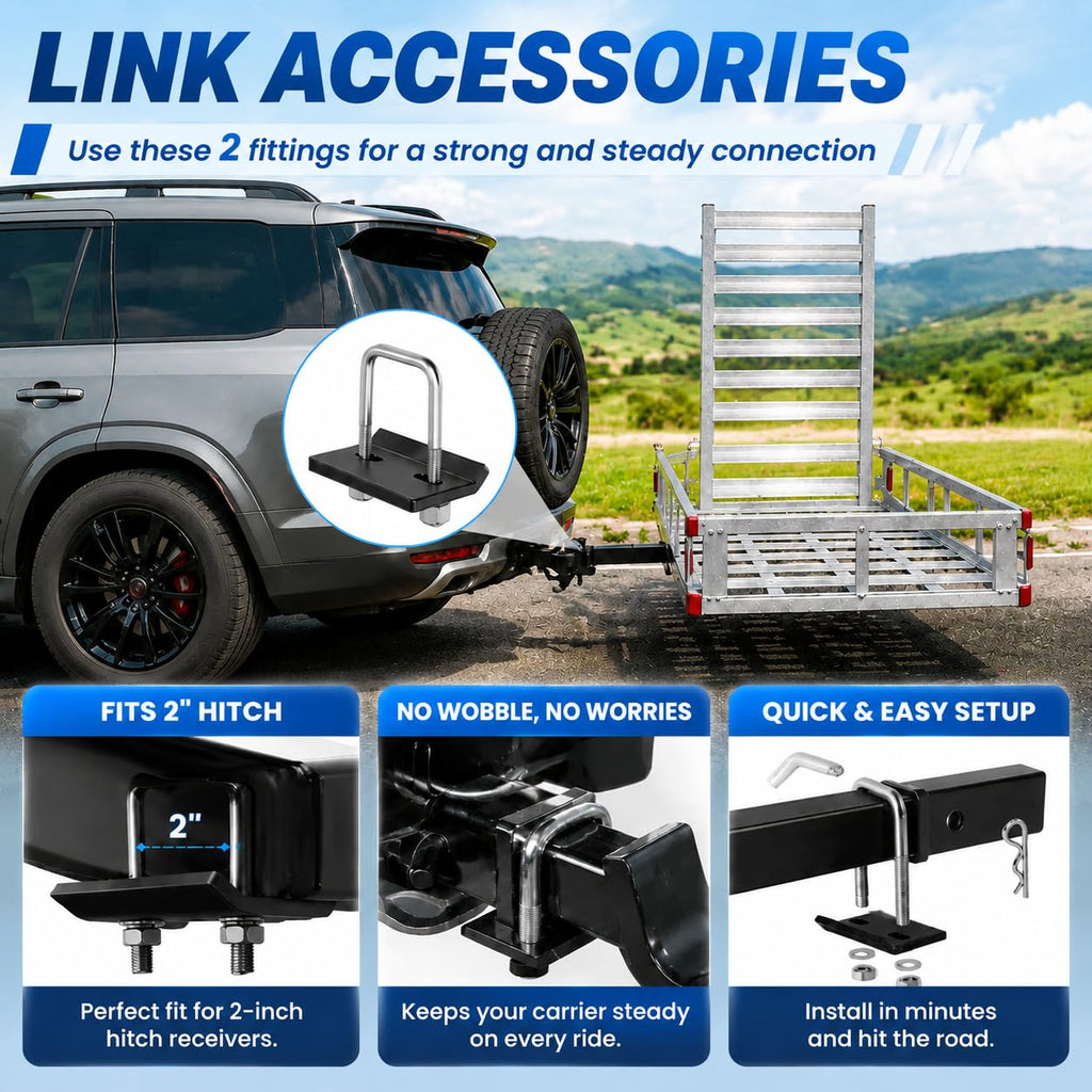 50x29.5x9 Inch Aluminum Hitch Cargo Carrier B3131