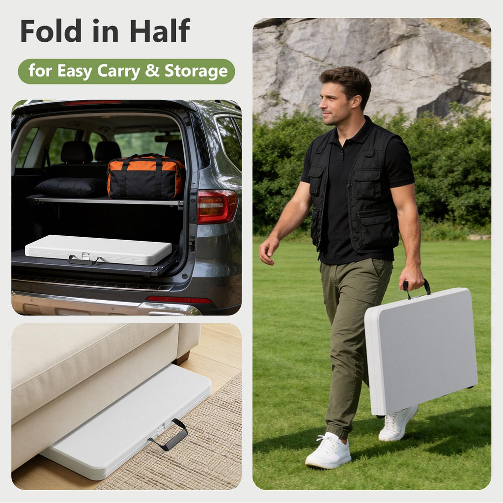 36 Inch Square Folding Card Table with Carrying Handle G106