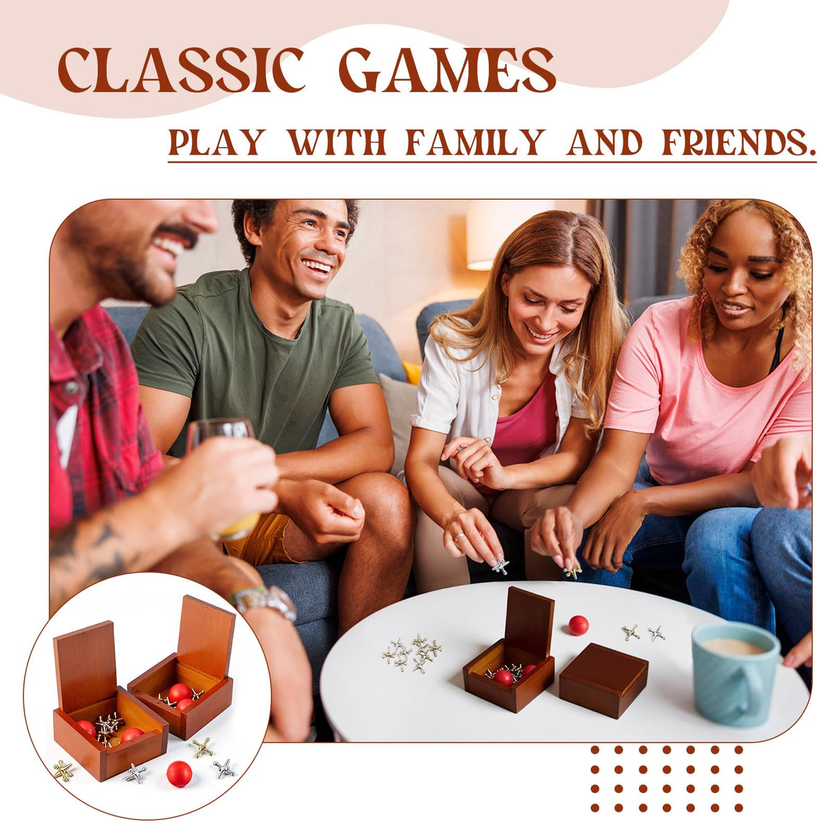 Metal Jacks Game with Balls W817209