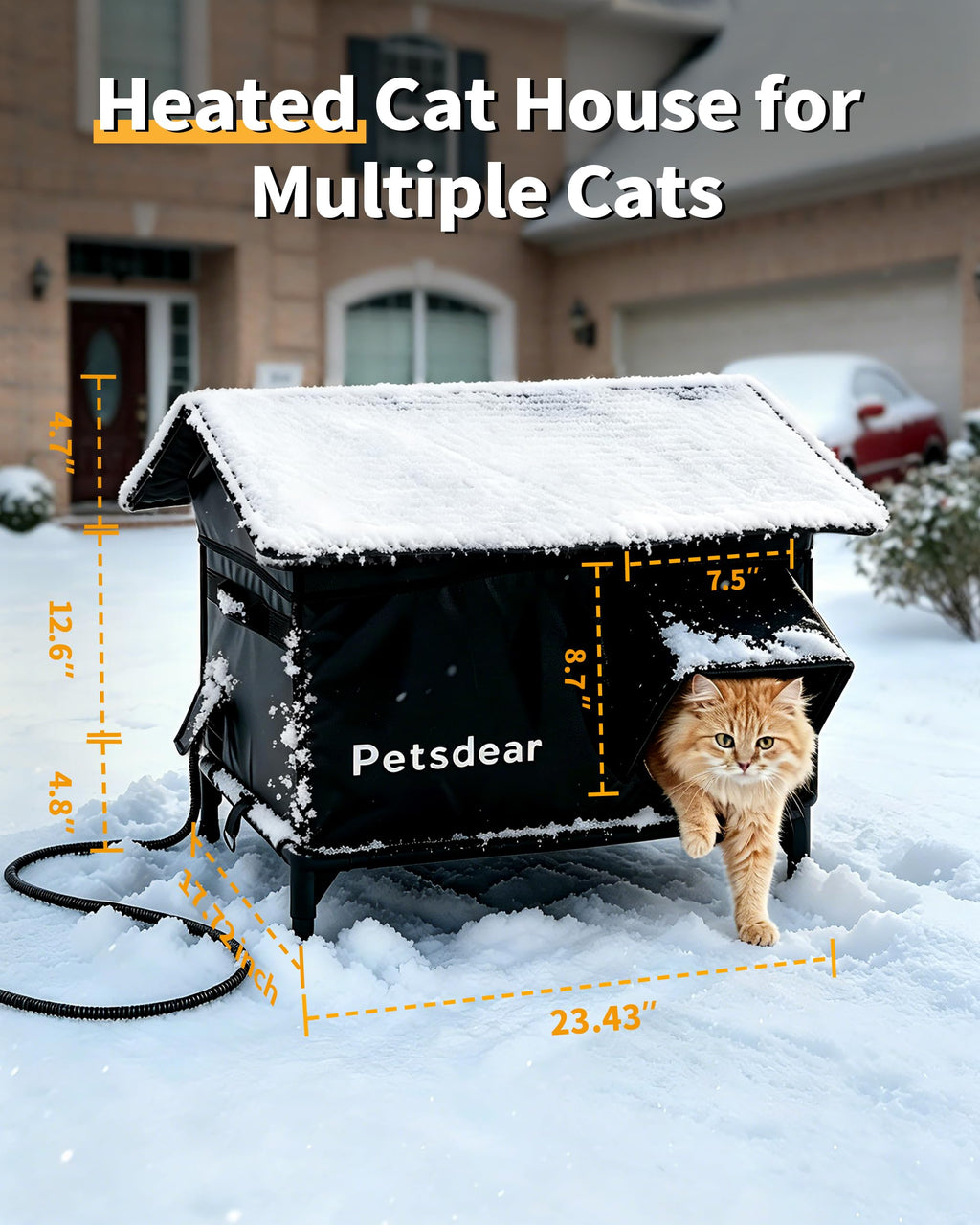 Heated Outdoor Cat House M3456
