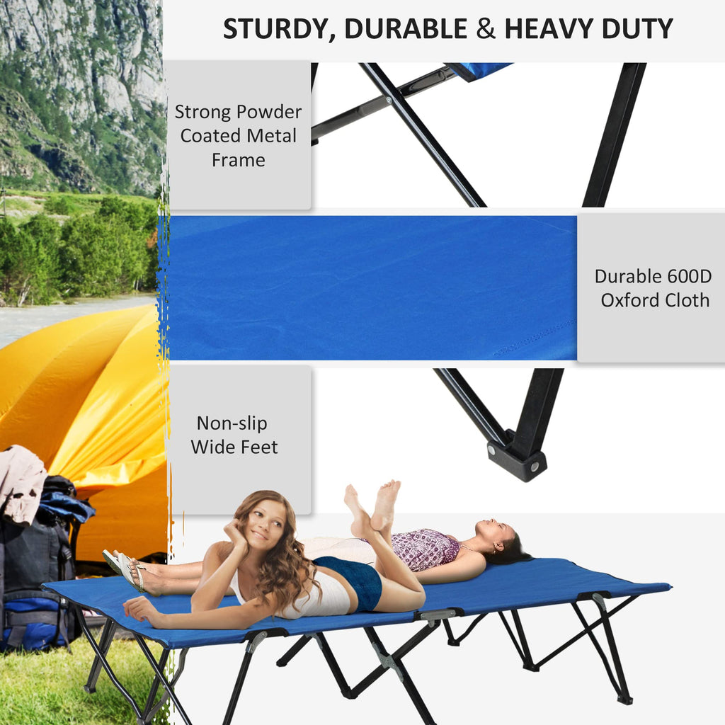 2 Person Folding Camping Cot with Carry Bag P8667